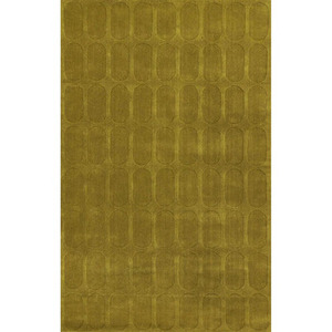 Alfombra de Lujo para Villa de Gran Tamaño |   Alfombra Moderna de Lana Verde Oliva con Diseño 3D - Product Image 2