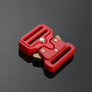 Metal Side Release Buckles For Bags Adjustable <b>Webbing</b> Durable Black Red - Product Image 2