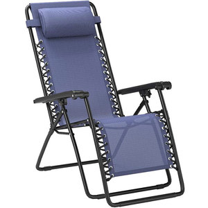 China Portable Metal <b>Folding</b> Oversize Reclining Used Zero Gravity Chair with Cup Holder Sleeping Footrest for Park-Wholesale - Product Image 2