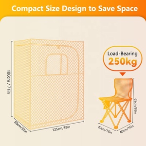 Sauna a Vapore Portatile Moderna per Due Persone, Ampio Spazio per Tutto il Corpo, Spa Domestica, Set da 2, Vaporizzatore in Acrilico da 3L 1500W, Sedia Pieghevole Inclusa - Product Image 6