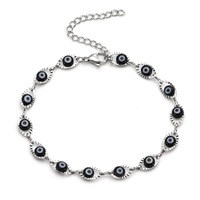 Bracelet à breloques en acier inoxydable multicolore émaillé œil de diable de qualité supérieure pour femmes, vente en gros