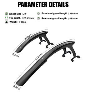 Комплект из 3 полноразмерных быстросъемных брызговиков RBRL для гравийных велосипедов - Product Image 5