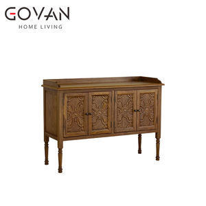 Muebles interiores de olmo de calidad para armario lateral de madera maciza de estilo antiguo Wabi Sabi - Product Image 1