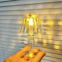 Veilleuse électronique LED transparente en acrylique, mini bougie d'ambiance en verre simulé avec projection pour la maison - Vente chaude