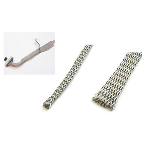 Manchon de câble en polyester tressé thermorétractable 3M avec un diamètre de 3 mm, rapport de rétraction 2:1 pour la protection des fils, motif tissé gris - Product Image 1