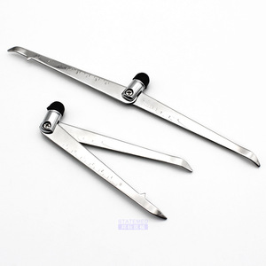 Martillo de percusión de materiales saludables de 14 cm de acero inoxidable, herramienta de diagnóstico neurológico con regla - Product Image 1