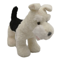 Vente en gros de jouets en peluche pour chiens 10 pouces, crème debout et noir