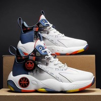 Chaussures de basket-ball pour hommes, tige en PU, semelle intermédiaire en EVA, baskets antidérapantes pour l'entraînement en plein air, toutes saisons
