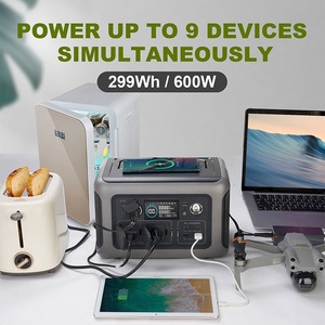 สถานีพกพา R600 600W 299Wh แบตเตอรี่ LiFePO4 ชาร์จไร้สาย พร้อมคอนโทรลเลอร์ MPPT เครื่องกำเนิดพลังงานแสงอาทิตย์ คลื่นไซน์บริสุทธิ์ - Product Image 2