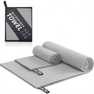 Double-Sided Woven Microfiber Ice-Cooled Quick-Dry Embroidered Sports Towel Solid Pattern Rectangle Design Adult Customizable - Product Image 3