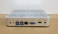Mini PC EGLOBAL sin Ventilador para Juegos y Uso Comercial, Intel Core I3-5005U, 6 Puertos USB, 2 Pantallas, 2 DDR3L, M.2, RJ45, Giga LAN, Win10, Audio, Linux