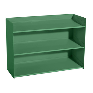 Estante de cajas de visibilidad de acero, independiente – 3 niveles inclinados para hasta 12 cajas de almacenamiento de visibili - Product Image 1
