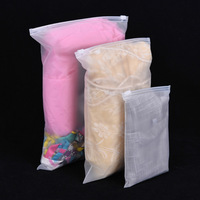 Sacs d'emballage en plastique EVA, PVC, LDPE, unis, givrés, à fermeture éclair, imprimés avec logo personnalisé, pour sous-vêtements, chaussettes et vêtements, vente en gros