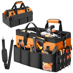 Factory <b>Tool</b> Tote 28-Pocket Portable Handheld <b>Tool</b> Organizer Electrician Repair Zipper Closure <b>Tool</b> <b>Bag</b> - Product Image 1