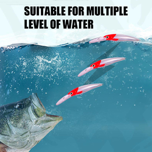 AGITEK New Arrival 120mm Flottant Large Bib Minnow Fishing Lure Baits Lifelike 3D Fish Eyes Trolling Wobler - Product Image 4