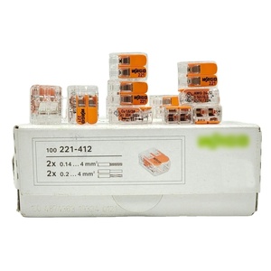 ตัวเชื่อมต่อสายไฟแบบประกบ Wagos <span class=keywords><strong>221</strong></span>-<span class=keywords><strong>412</strong></span> ขนาด 4 มม. แบบ 2 แกน พร้อมขั้วต่อแบบก้านโยก 221412 ตัวเรือนใส <span class=keywords><strong>221</strong></span> <span class=keywords><strong>412</strong></span> ตัวเชื่อมต่อ Vago - Product Image 1