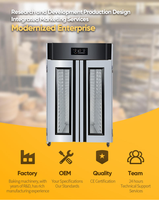 Armoire de fermentation professionnelle à double porte pour 36 plateaux, avec minuterie numérique, 220V 3.4KW, en acier inoxydable, pour boulangerie