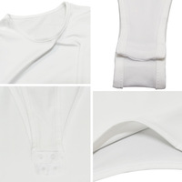 YoKe été Fitness femmes essentiel body sans couture encolure dégagée à manches longues coupe ajustée Stretch Yoga combinaison athlétique Shorts
