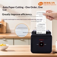 Imprimante thermique de reçus Rongda RP330 avec interface USB, 80 mm, petite imprimante de tickets, caisse enregistreuse, réception, cuisine, bureau, impression de commandes