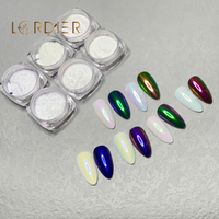 Poudre néon licorne miroir poussière Nail Art sirène Chrome Pigment ongles paillettes poudre