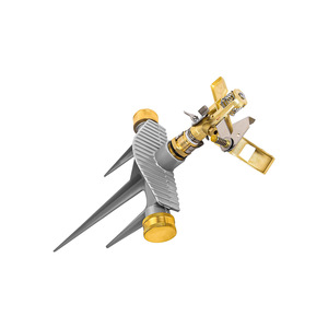 Aspersor de Impacto de Aleación de Aluminio con Trípode, Sistema de Riego Rotatorio de 1 Pulgada para Jardín con Patrón de Rociado Ajustable - Product Image 2