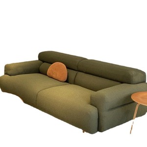 Sofá Valley en Forma de L, Tapizado en Tela Flocada Verde Matcha, para Sala de Estar - Product Image 2