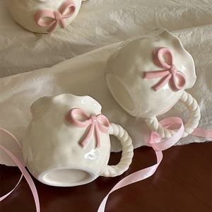 Taza de Porcelana China con Diseño de Princesa Fugitiva con Lazo Rosa, Fabricada en Fábrica, Exquisita para el Té de la Tarde, con Cuchara para Café, Regreso a Clases - Product Image 5