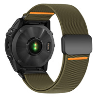 Tali Jam Tangan Elastis Lembut 22mm dengan Gesper Magnetik, Tali Jam Olahraga 26mm untuk Garmin Fenix 8 7 6 7x 7s