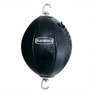 SAIBRO Boxing Speed <b>Ball</b> PU Leather Dual-End Reflex Punching Bag Lace-Up Closure 360 Degree Rotation Adult Use - Product Image 3