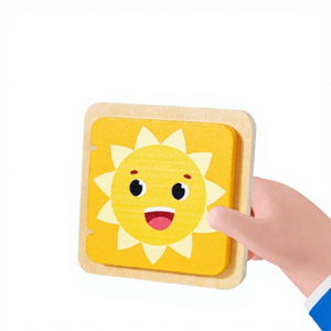 Juguete Educativo Temprano Montessori de Madera, Pegatinas de Refrigerador con Dibujos Animados, Piezas de Tablero de Actividades Cognitivas <span class=keywords><strong>para</strong></span> Niños Pequeños - Product Image 4