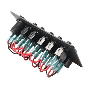 5 Way Single Light Toggle <b>Switch</b> Panel 12V 24V <b>Adaptive</b> With Cigarette Lighter Pre Wired Combo Panel - Product Image 1