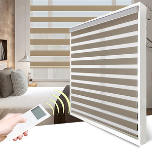 Persianas cebra motorizadas para el hogar, dispositivo automático con <span class=keywords><strong>bater</strong></span>ía de litio de 25mm, 100% poliéster - Product Image 5