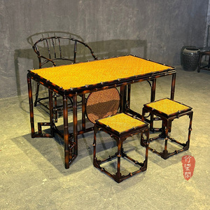 Bamboo Coffee Table Song Dynasty Style Handmade Tea Table Set Long Tea Table For Tea Room - Product Image 3