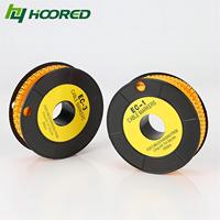 Marcadores de Cable Termocontraíbles de PVC Serie EC-1 220V con Números/Alfabeto Claros, Diámetro de 3.2-4mm, Accesorios para Cables Ecológicos