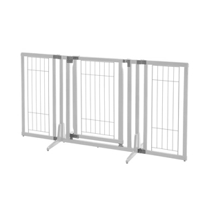 Valla <span class=keywords><strong>perimetral</strong></span> plegable de madera portátil <span class=keywords><strong>para</strong></span> <span class=keywords><strong>perros</strong></span> Puerta de seguridad extensible <span class=keywords><strong>para</strong></span> cachorros sin montaje con soporte de 3 paneles - Product Image 4