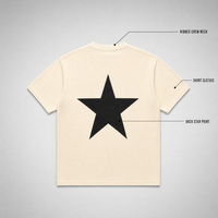 T-shirt unisexe décontracté en jersey 100% coton imprimé étoiles, 240g, haute qualité, anti-boulochage, coupe ample, livraison rapide