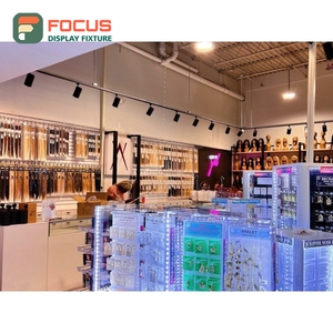 Vitrine de présentation de perruques sur mesure avec porte en verre, tiroir verrouillable et étagères multi-niveaux pour extensions capillaires - Product Image 4