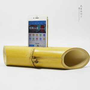 Bamboo Mobile Phone <b>Speaker</b> Stand Portable <b>Amplifier</b> For Iphone No Charging Required Plug And Play Creative Gift - Product Image 1