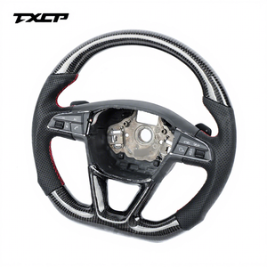Compatible avec Seat Leon <span class=keywords><strong>Cupra</strong></span> 2013-2019 Mk3 2017 Arona/2016-2017 Ateca/2018 <span class=keywords><strong>Tarraco</strong></span>/2015 Toledo Volant en fibre de carbone véritable - Product Image 1