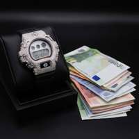 Reloj Hip Hop de Moissanita Personalizado de Moda, con Incrustaciones de Diamantes, para Mayoristas de Regalos y Compradores de Moda Urbana