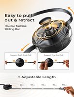 Cable Retráctil LISEN de 60W con Carga Rápida PD, Puertos USB C y 8 Pines para iPhone 17 16 15 14, Samsung, Laptop, Tablet, Cable de Sincronización de Datos