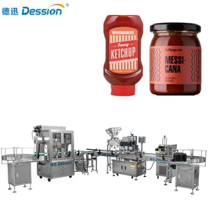 Máquina de llenado de tarros de salsa de alta velocidad, máquina de llenado de botellas de salsa de tomate, Ketchup, Sacue Jar, embalaje
