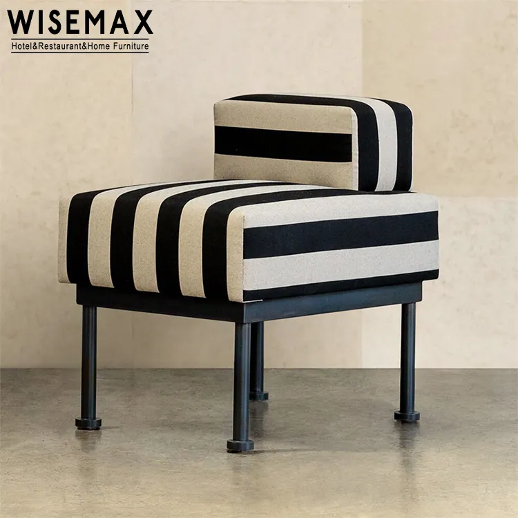 WISEMAX-muebles de diseño minimalista europeo, sillón moderno a rayas en blanco y negro, sala de estar, dormitorio, silla de ocio