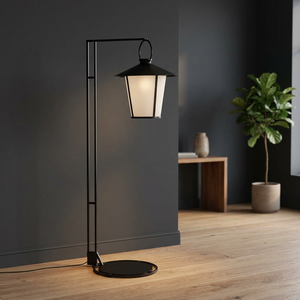 Modern <b>LED</b> Outdoor Floor Lamp Pagoda Lantern Stand Lamp White <b>Diffuser</b> Metal Frame Garden Porch Corridor <b>Lighting</b> - Product Image 3