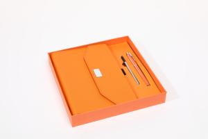 Новый Деловой Подарок из искусственной кожи, рекламные офисные блокноты в твердом переплете с ручкой, подарочная коробка - Product Image 4