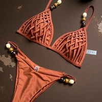 YY6531 Bikini Seksi Motif Leopard Bolak-Balik dengan Ikat Bawah Seksi