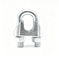 Vente en gros d'usine : Collier de serrage pour câble en acier malléable de type américain, à boulon en U, plaqué zinc, antidérapant, pour rigging américain