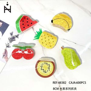 Fermagli per capelli Kaiqi a forma di frutta, 8 cm, design a cartoni animati, per uso quotidiano da parte delle donne, in plastica di alta qualità, confezione in sacchetto OPP. - Product Image 3