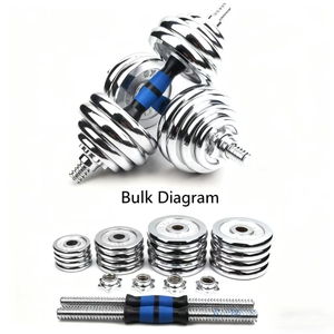 บาร์เบลล์ชุบโลหะ50Kgs 15กก. อุปกรณ์ฟิตเนสแบบปรับได้น้ำหนักสำหรับออกกำลังกาย - Product Image 5