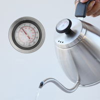 Bouilloire électrique Tenrey 1200ml verser sur la bouilloire à café bouilloire à café en acier inoxydable avec thermomètre